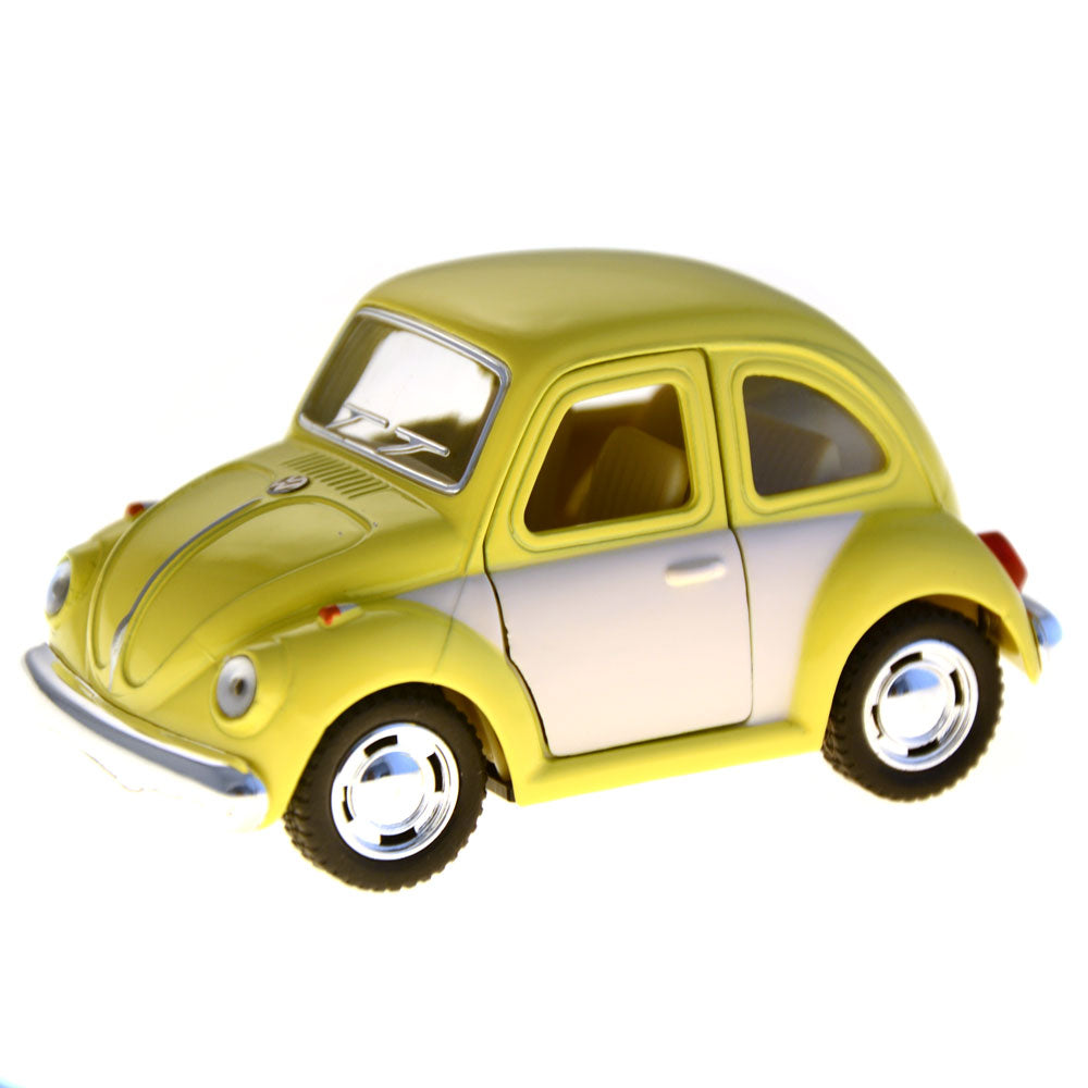 Metalbil VW pastel beetle, gul