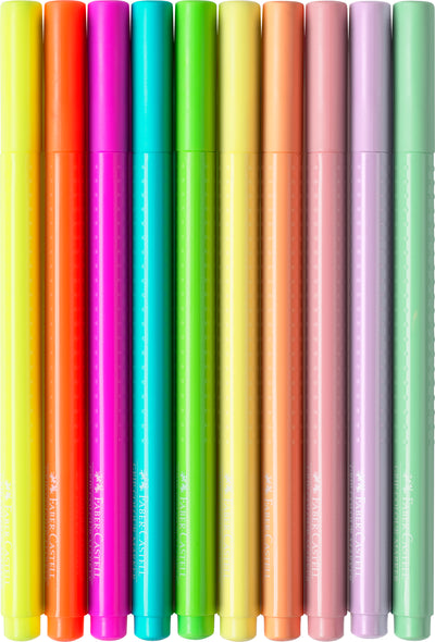Faber-Castell tuscher, 10 stk pastel & neon