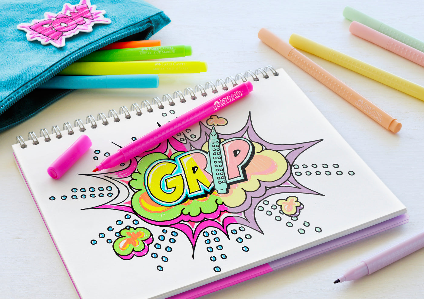 Tuscher, 10 stk pastel & neon