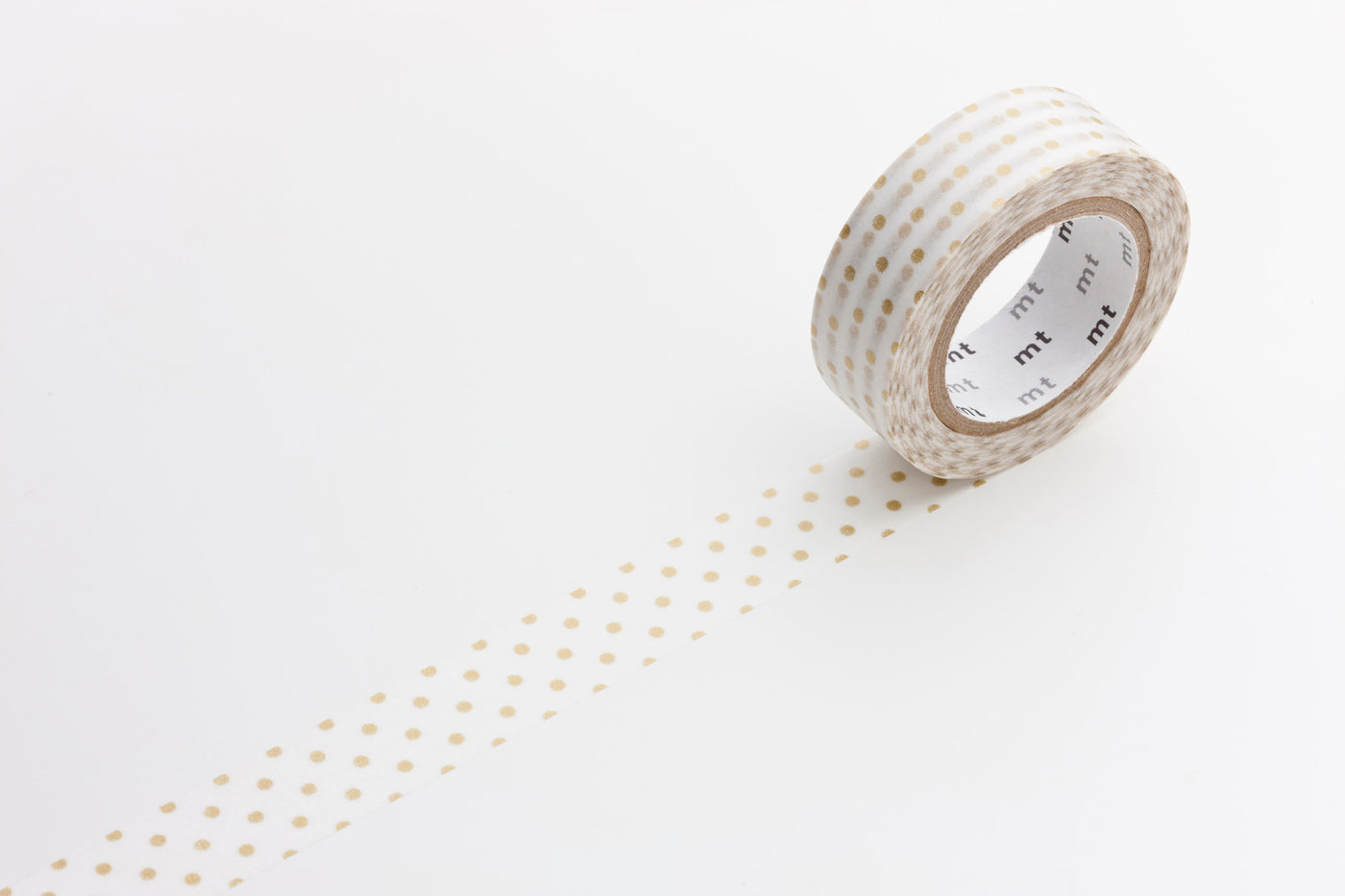 Masking tape, 7 m, guld prik