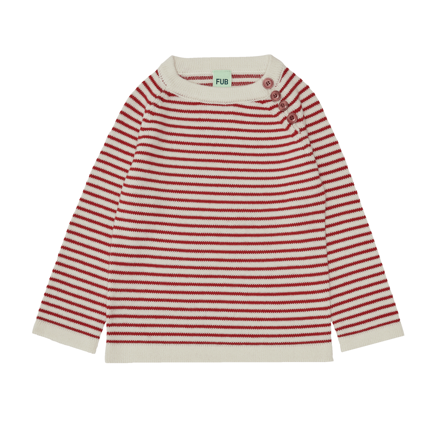 Sweater, ecru / pure red
