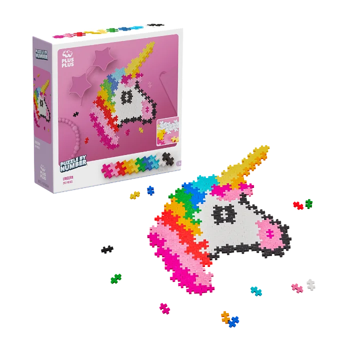 Puzzle by number, unicorn