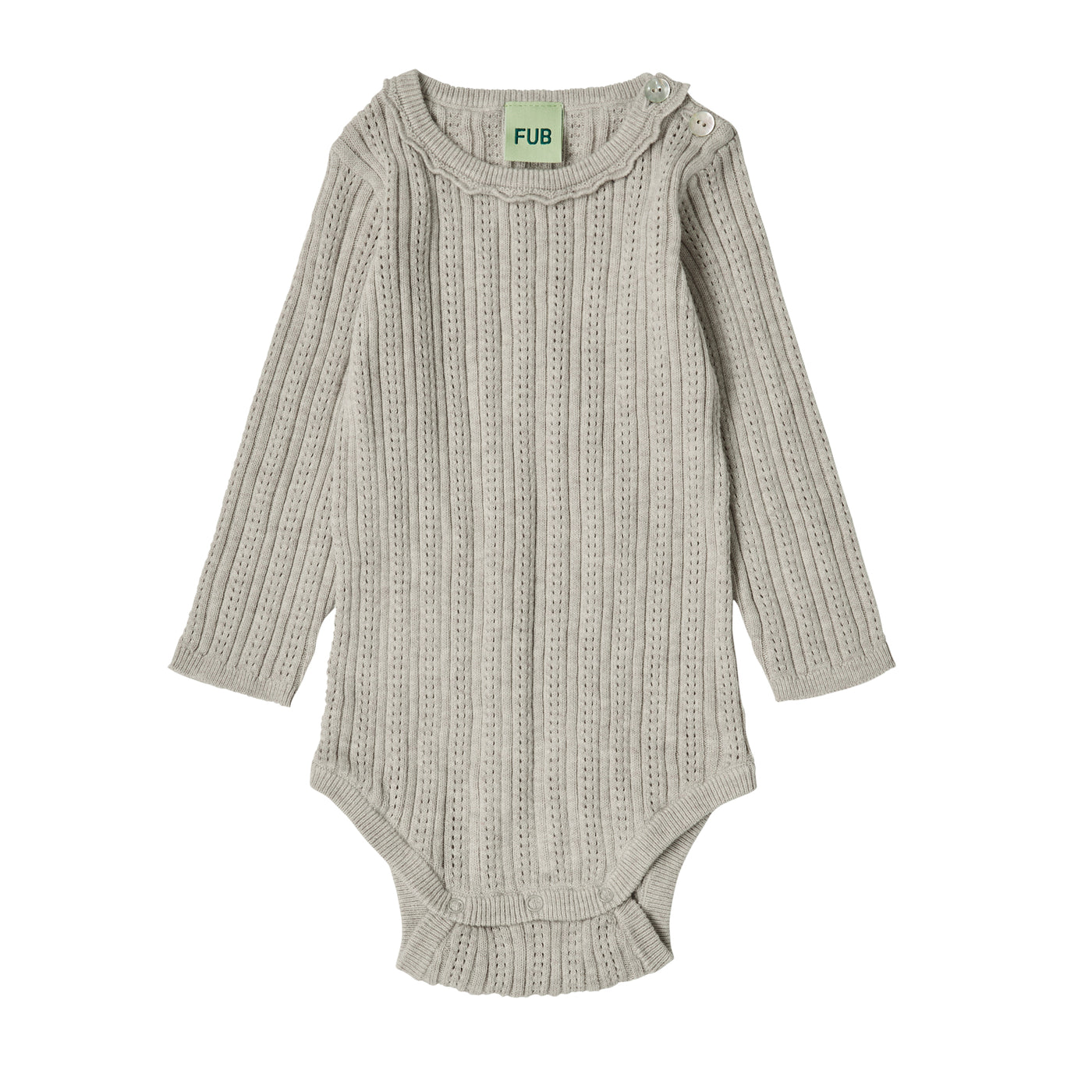 Baby lace body, taupe melange