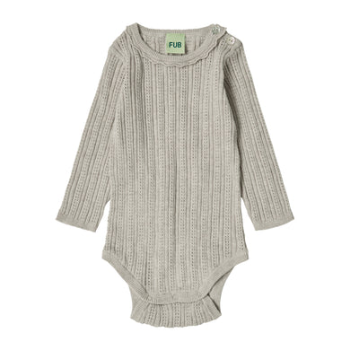 Baby lace body, taupe melange