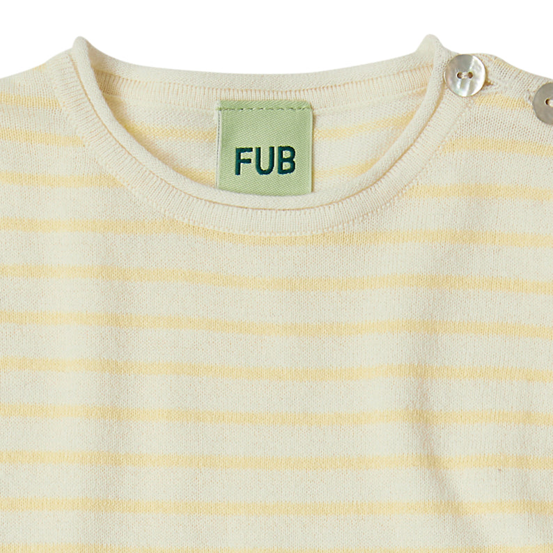 Baby SS body, ecru/corn