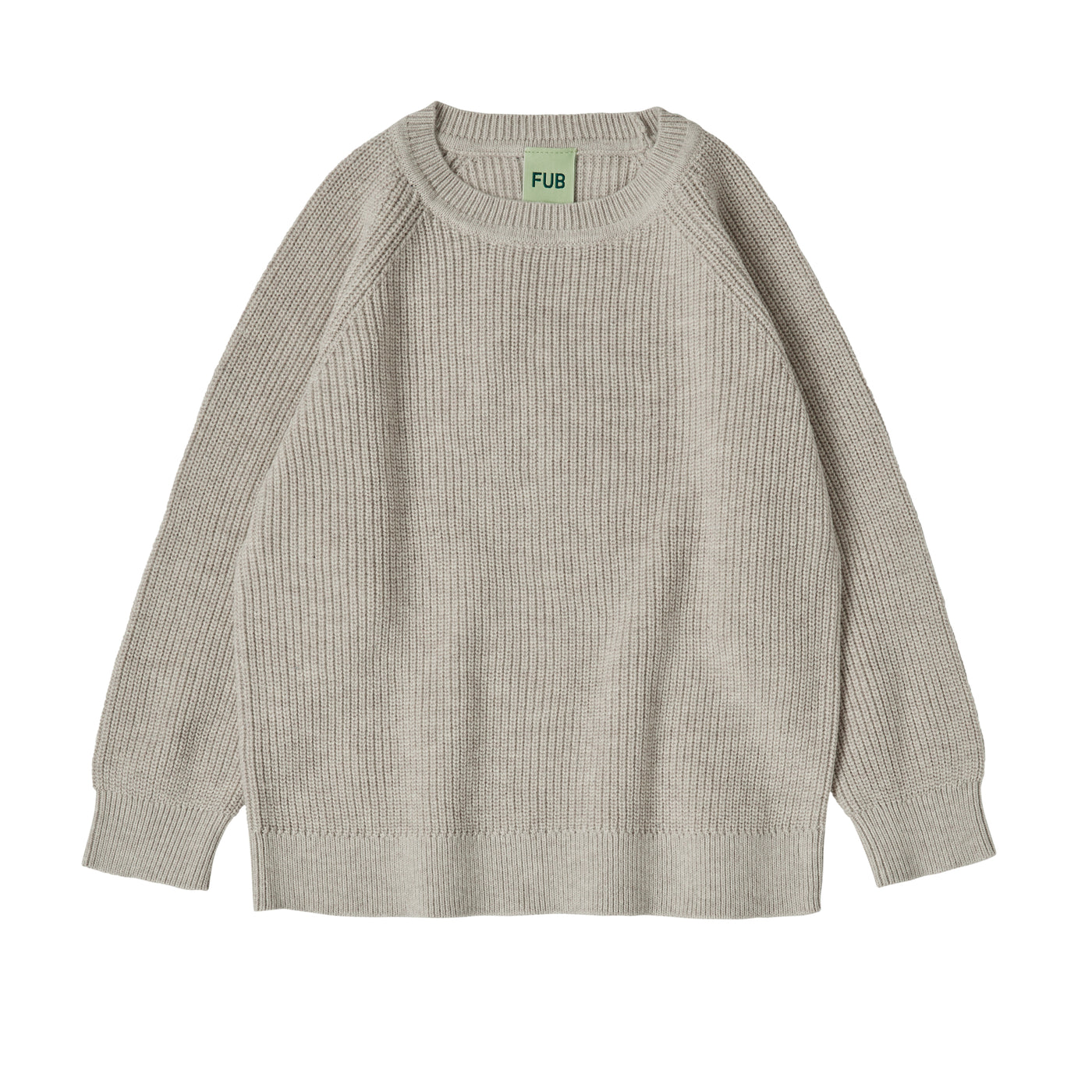 Rib sweater, taupe melange