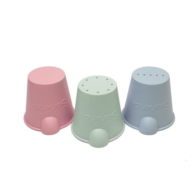 Badespande sæt, 3 stk, sage, rose, blue