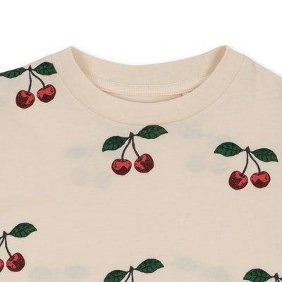 Famo t-shirt m/ pufærmer, Ma grande cerise