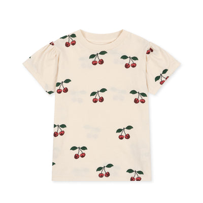 Famo t-shirt m/ pufærmer, Ma grande cerise