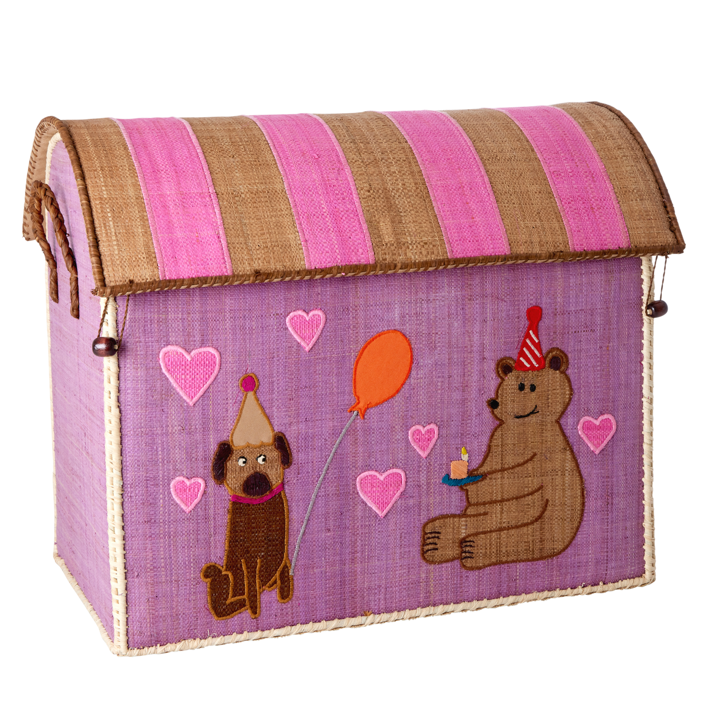 Opbevaringskurv, pink party animal, large