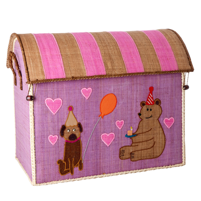 Opbevaringskurv, pink party animal, large