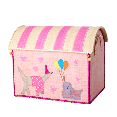 Opbevaringskurv, pink party animal, medium