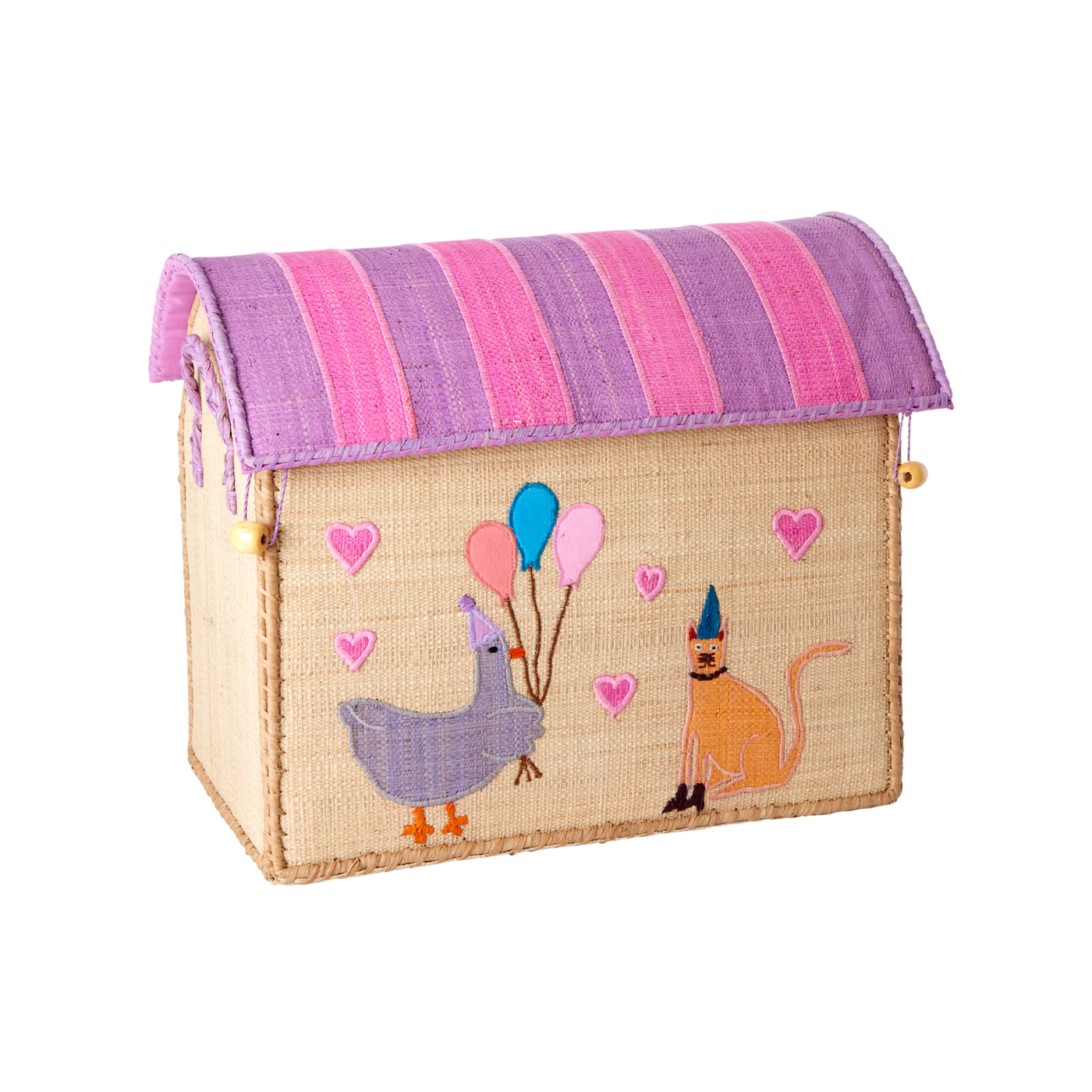 Opbevaringskurv, pink party animal, small
