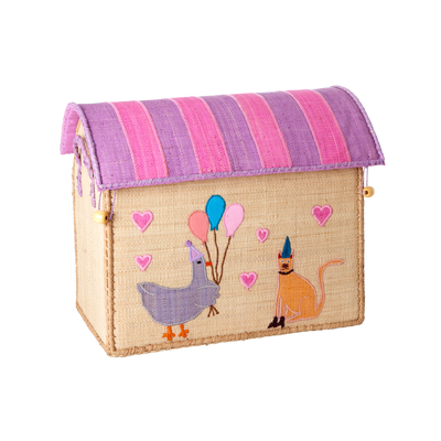 Opbevaringskurv, pink party animal, small