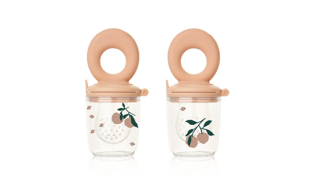 Miranda food feeder, peach / sea shell