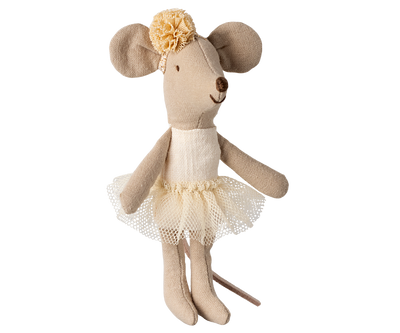 Ballerina mus, lillesøster, råhvid