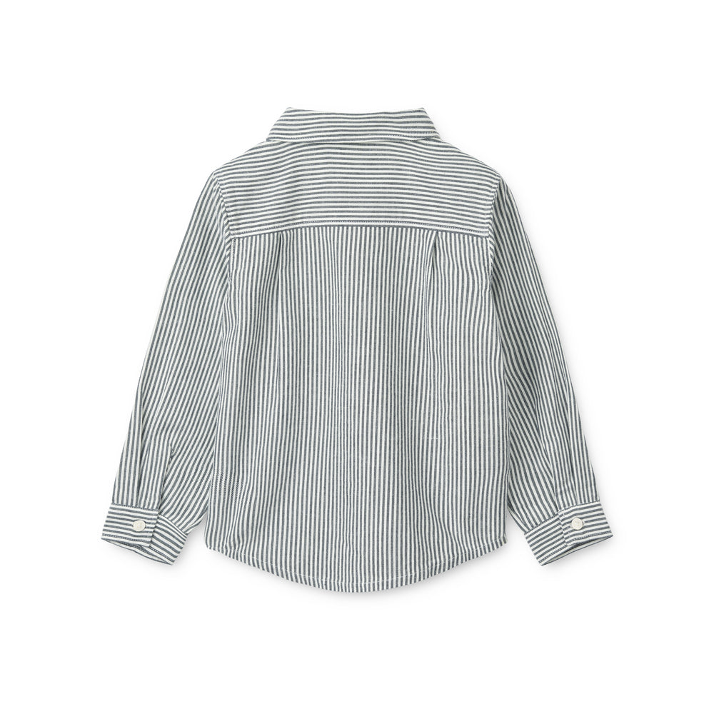 Costa stribet skjorte, navy / creme de la creme