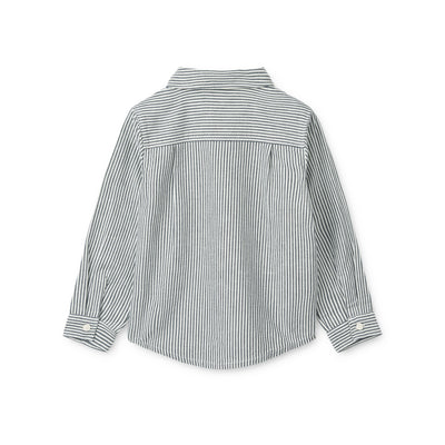 Costa stribet skjorte, navy / creme de la creme