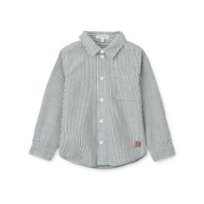 Costa stribet skjorte, navy / creme de la creme