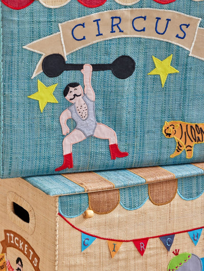 Foldbar opbevaringskurv, cirkus, xlarge
