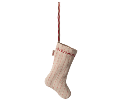 Juleophæng, strømpe, sand striber