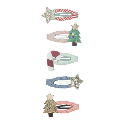 Hårspænder, Mini Christmas, 5 stk