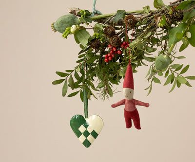 Juleophæng, nisse i stof, dreng