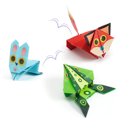 Origami, hoppende dyr