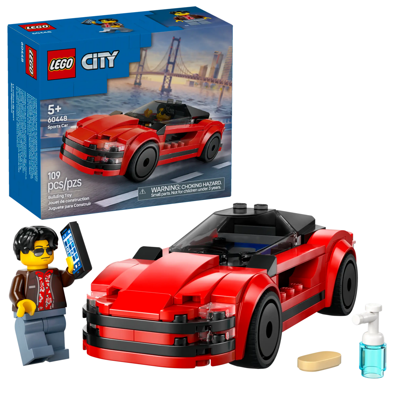 LEGO CITY RØD SPORTSVOGN