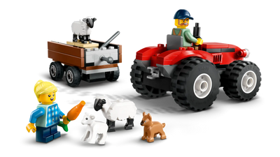 LEGO CITY RØD TRAKTOR MED ANHÆNGER
