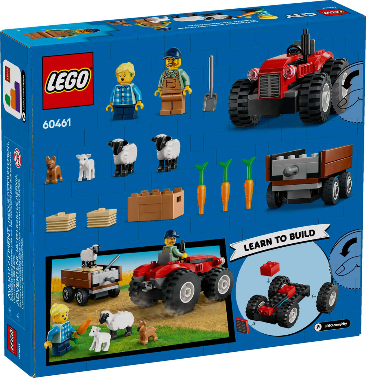 LEGO CITY RØD TRAKTOR MED ANHÆNGER