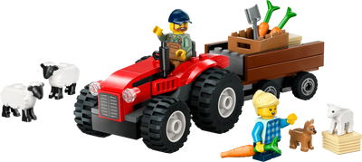 LEGO CITY RØD TRAKTOR MED ANHÆNGER