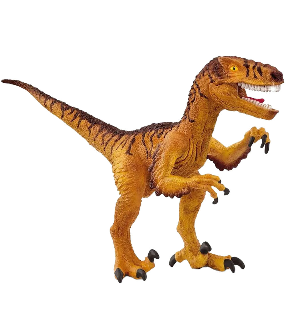 DINO VELOCIRAPTOR ORANGE/BRUN
