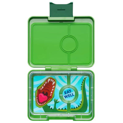 Madkasse, Bento, 3 rum, Jurrasic Green Dino