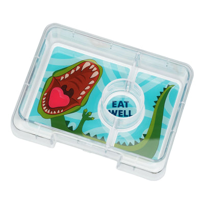 Madkasse, Bento, 3 rum, Jurrasic Green Dino
