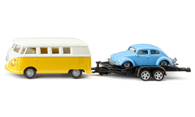 Bus med anhænger og beetle, VW T1