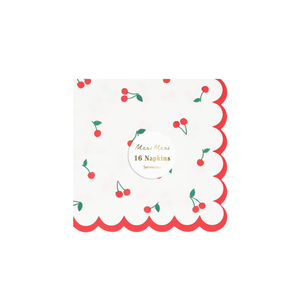 MERI MERI SERVIETTER CHERRY PATTERN