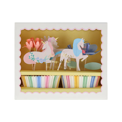 MERI MERI CUPCAKE KIT UNICORN BLOMSTER