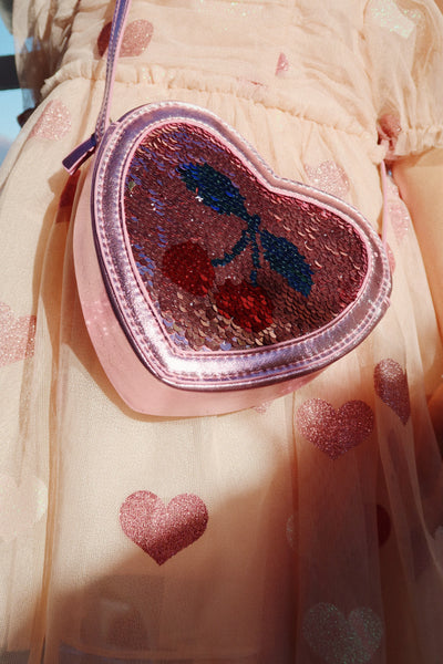 SKULDERTASKE HEART SEQUIN