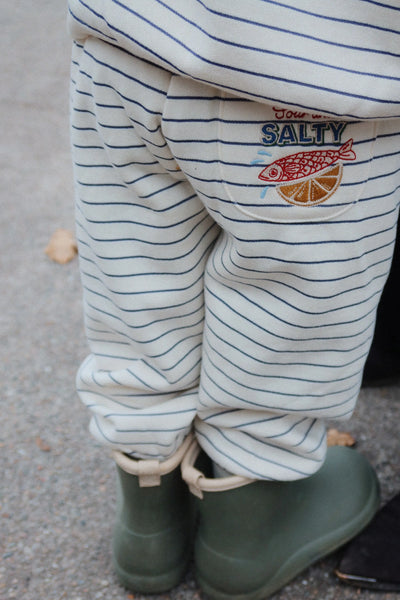 Amio Joggingbukser, Captains Blue/Antique White