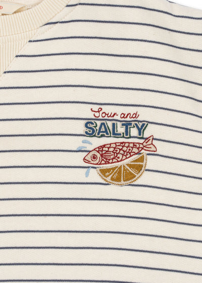Amio Sweatshirt, Captains Blue/Antique White