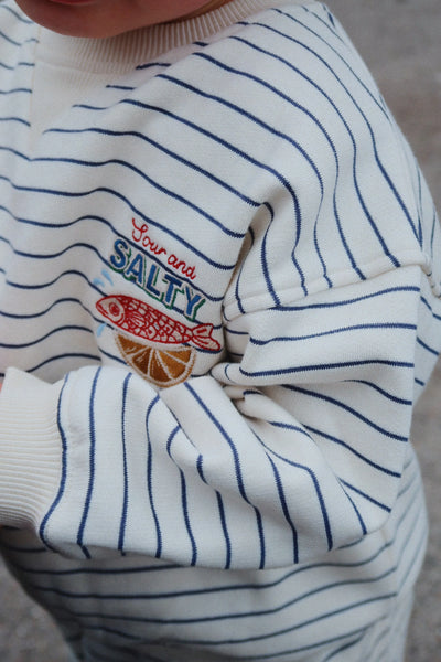 Amio Sweatshirt, Captains Blue/Antique White