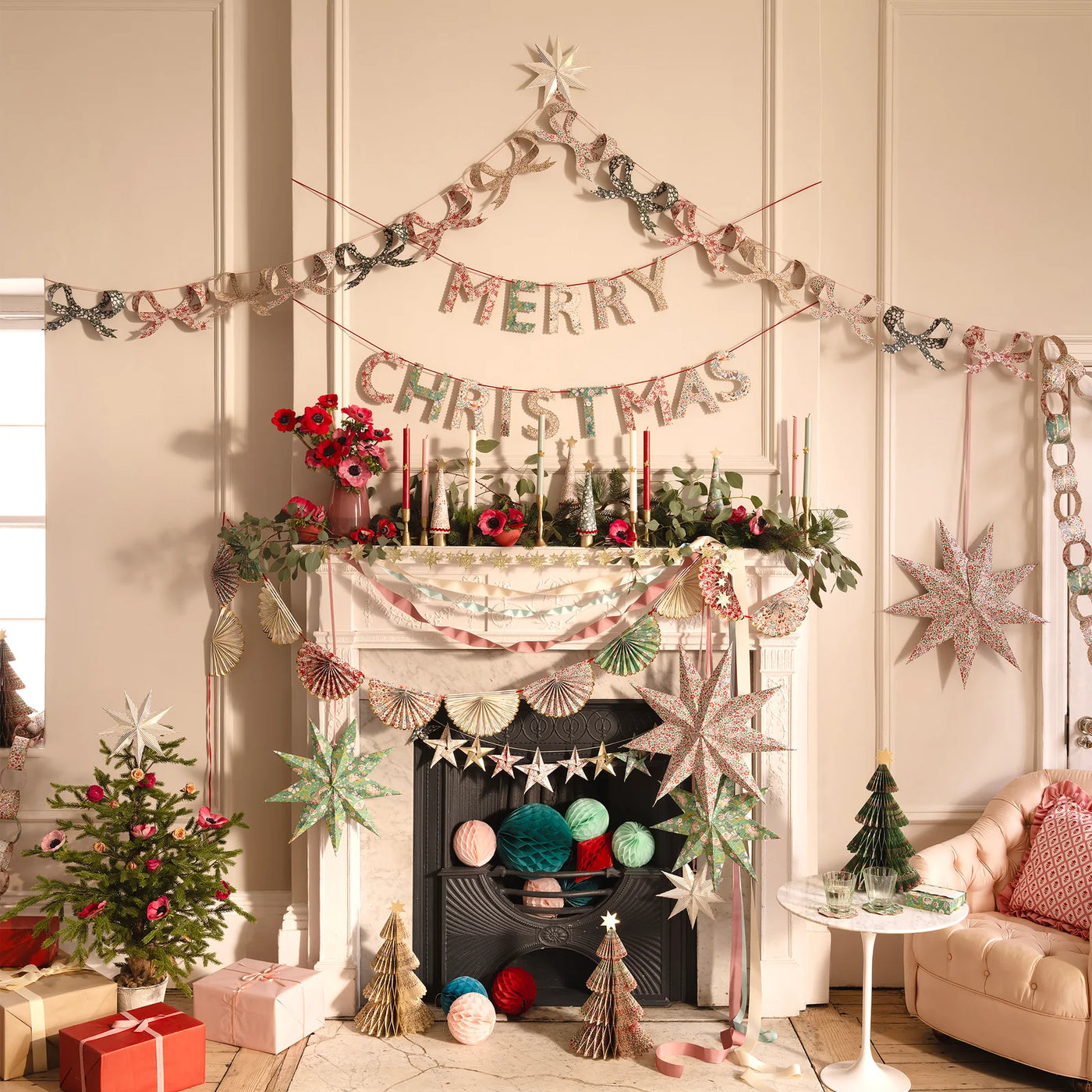 GARLAND LIBERTY MERRY CHRISTMAS