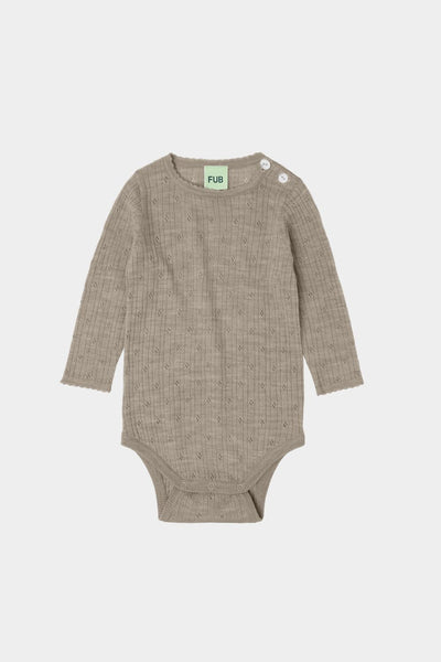 Pointelle Body, Oat Melange