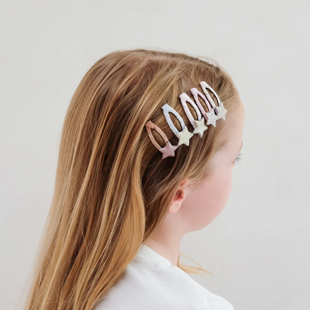 Hårspænder, 5 stk, Stjerner