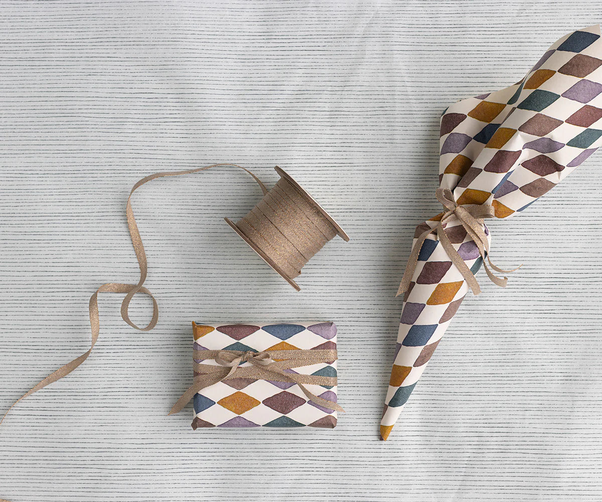 Gavebånd, Rosa/Guld