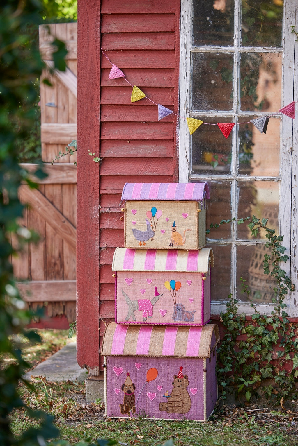 Opbevaringskurv, pink party animal, large
