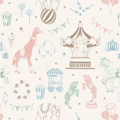 Gavepapir, cirkus pastel