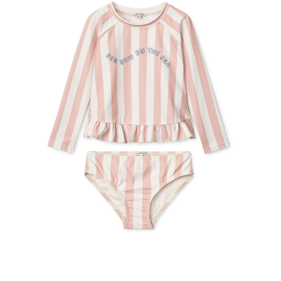 SWIM SET DAGNY STRIPE ROSE