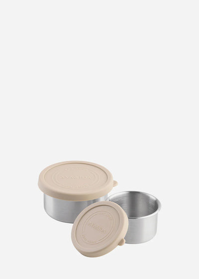 Snack Containers, Cream Beige